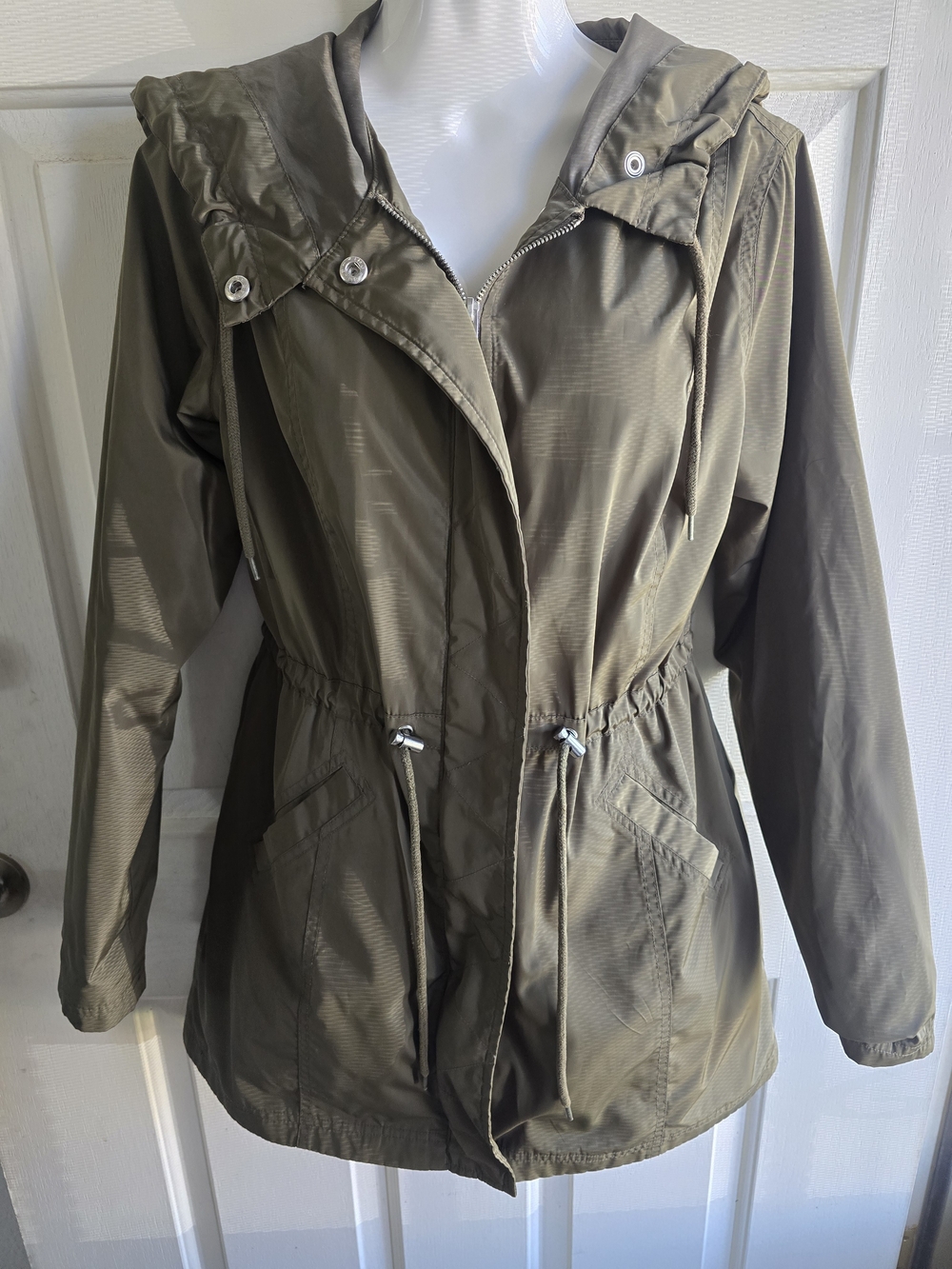 Merona Olive Green Hooded Utility Jacket